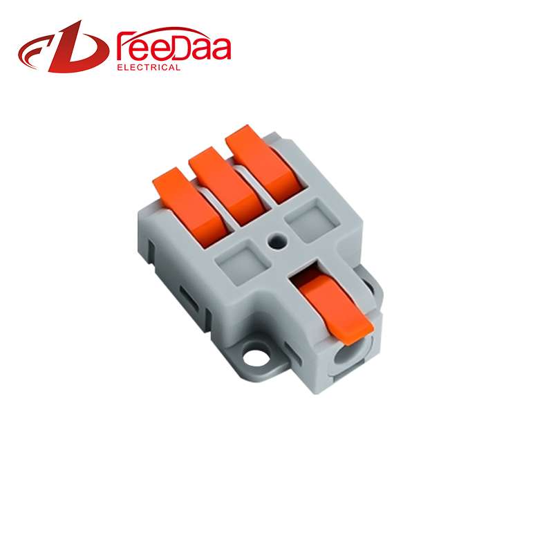 1-in 3-out Push-in Wire Connector 32A 450V | Quick Lever Terminal Block