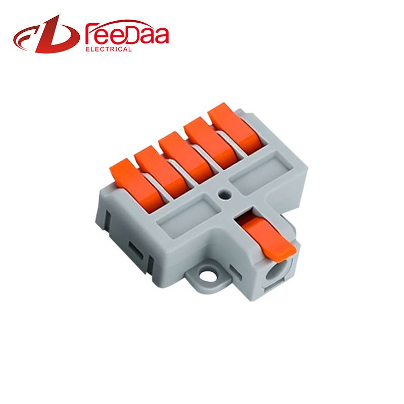 1-in 5-out Push-in Wire Connector 32A 450V | Quick Lever Terminal Block