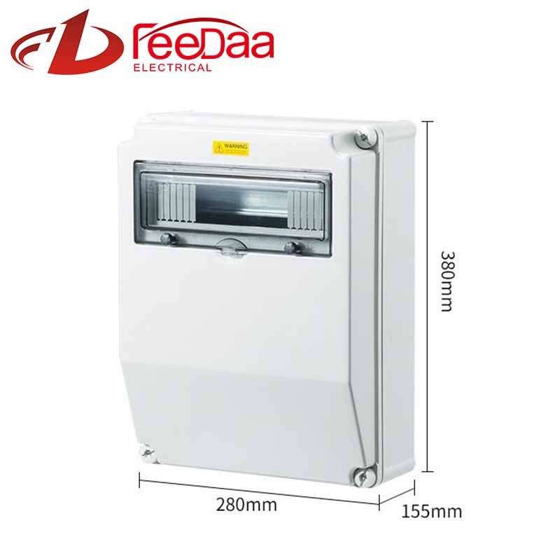 12-position plastic industrial portable socket box 280*380*155mm