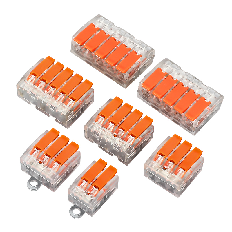 Quick connect terminal with high current of 6 square meters, one in, multiple out