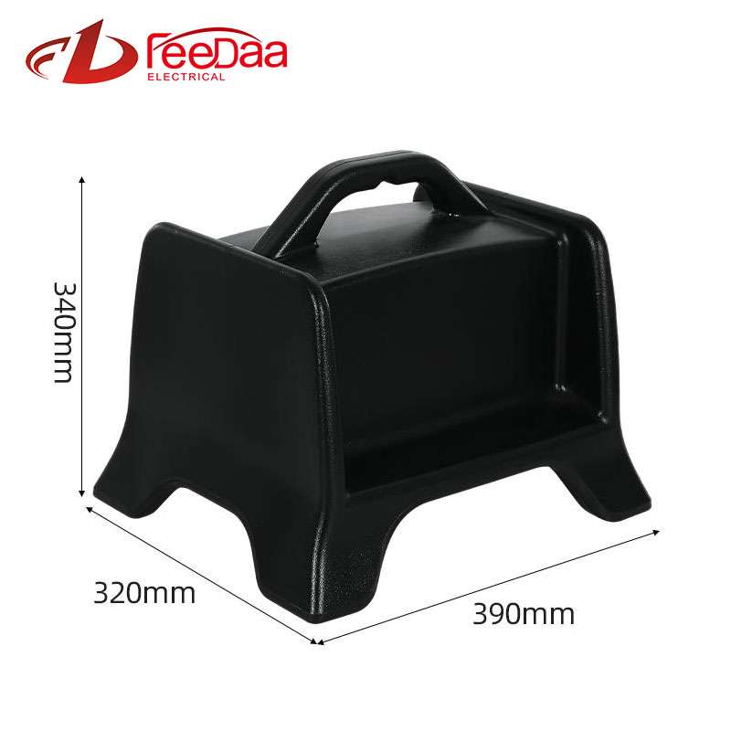 390*340*320mm black Tailor-Made Blow Molded Enclosure for Electrical Components | Fits Circuit Breakers & Heavy-Duty Sockets | Weatherproof Portable Box