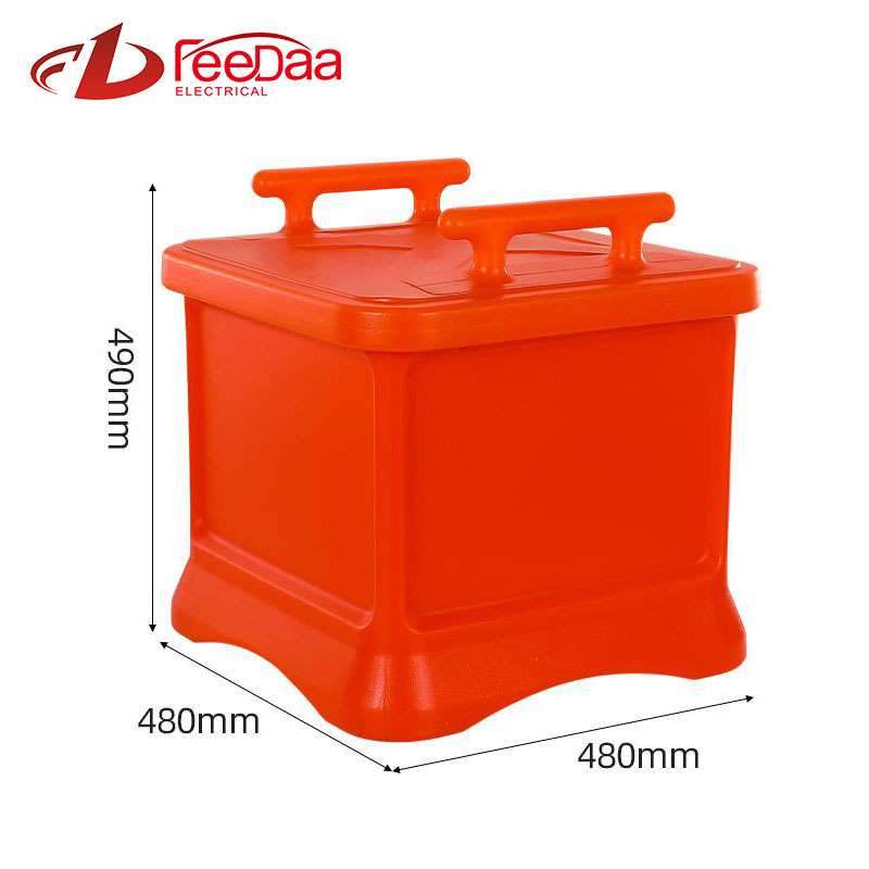490*480*480mm Orange Tailor-Made Blow Molded Enclosure for Electrical Components | Fits Circuit Breakers & Heavy-Duty Sockets | Weatherproof Portable Box
