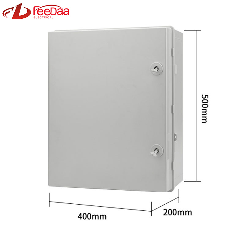 500*400*200mm gray With lock IP66 Distribution Terminal Box Customized ABS Plastic PC Wall Mounted Industrial Plug Socket Waterproof Outdoor Protection