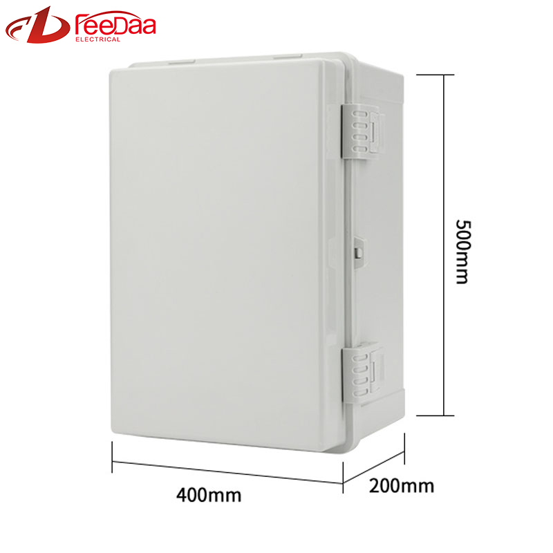 500*400*200mm Transparent + middle door IP66 Distribution Terminal Box Customized ABS Plastic PC Wall Mounted Industrial Plug Socket Waterproof Outdoor Protection