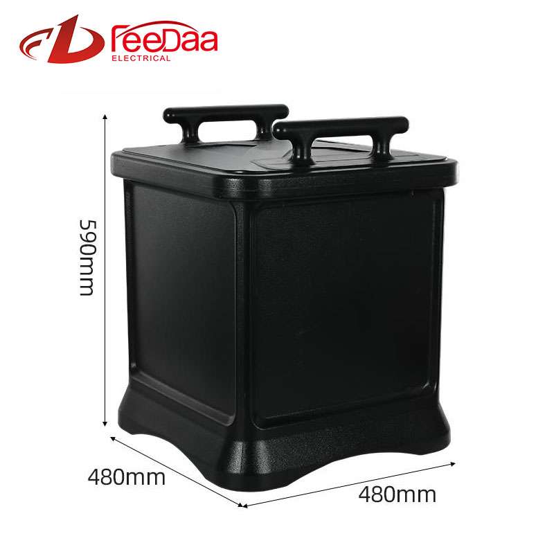 590*480*480mm black Tailor-Made Blow Molded Enclosure for Electrical Components | Fits Circuit Breakers & Heavy-Duty Sockets | Weatherproof Portable Box
