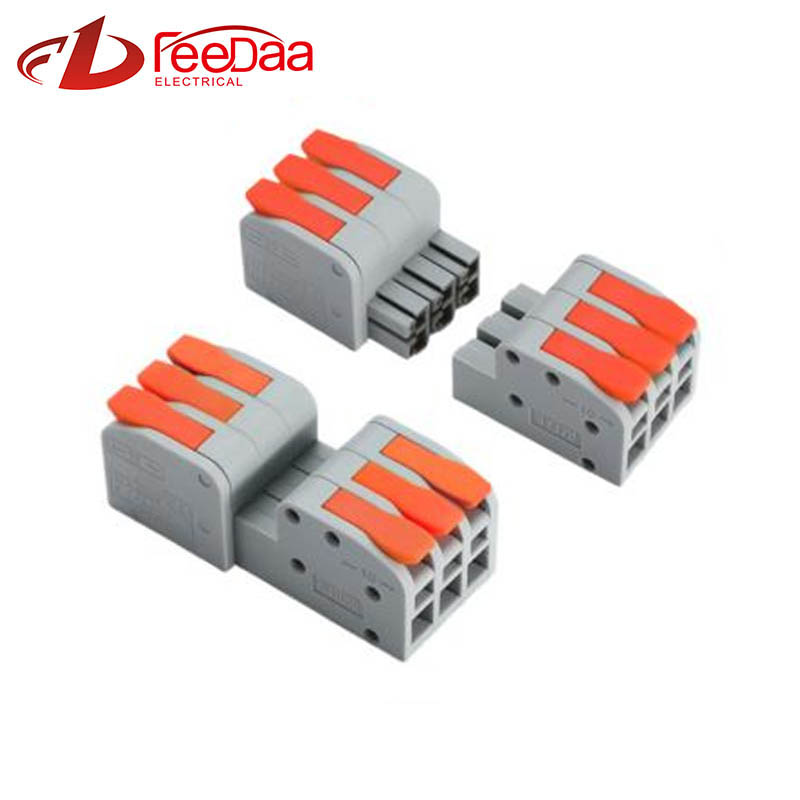 Plug And Unplug Terminal Block Wire Connector 3 In 3 Out