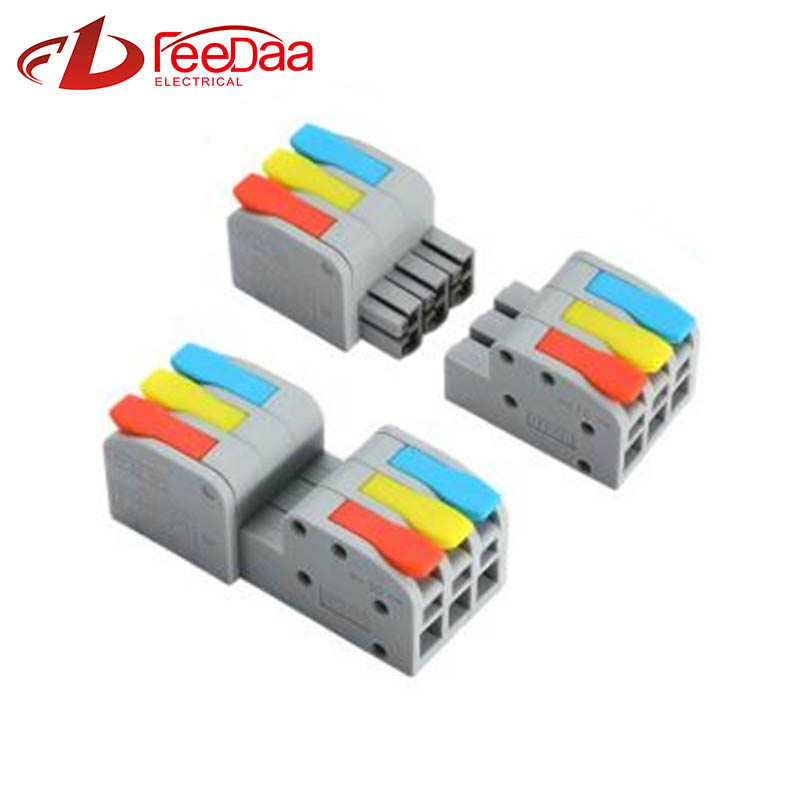 Plug And Unplug Terminal Block Wire Connector 3 In 3 Out