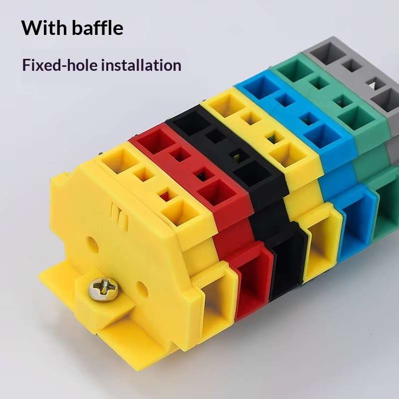 Yellow UTJ17-262 Multicolor Spring Type Terminal Block DIN Rail Electrical Wire Connector 0.08-4mm² 