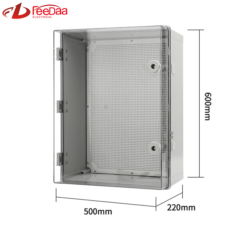 600*500*220mm Transparent tape lock IP66 Distribution Terminal Box Customized ABS Plastic PC Wall Mounted Industrial Plug Socket Waterproof Outdoor Protection