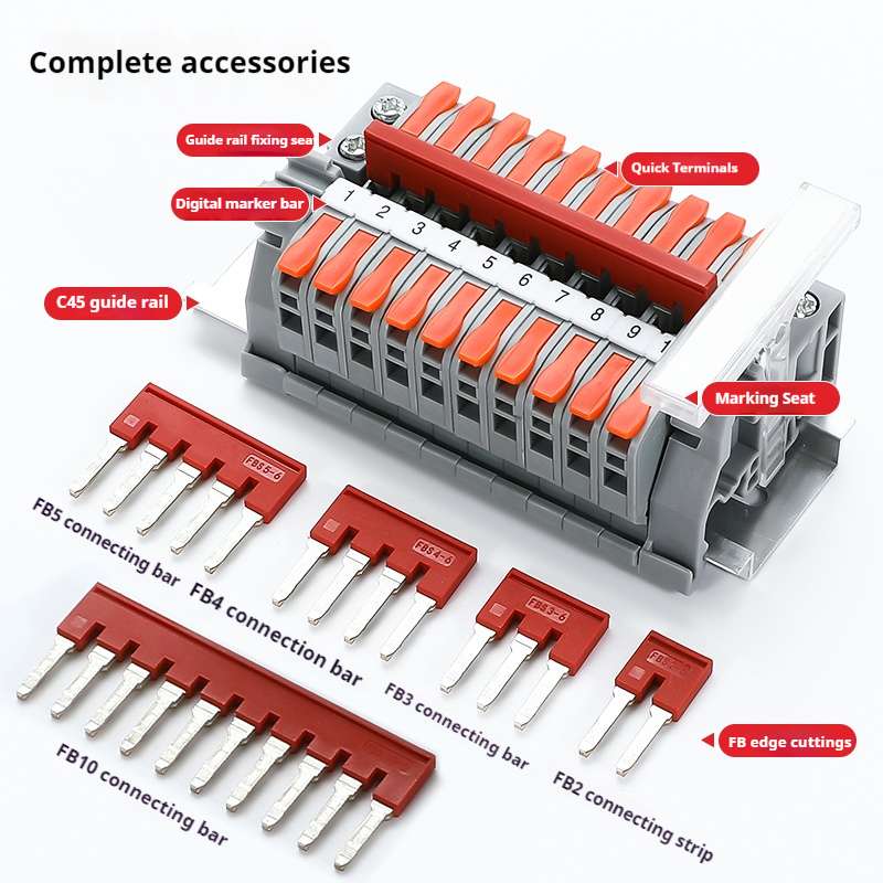 Fast Wire Cable Connectors 1 in 1 out UTJ7R red
