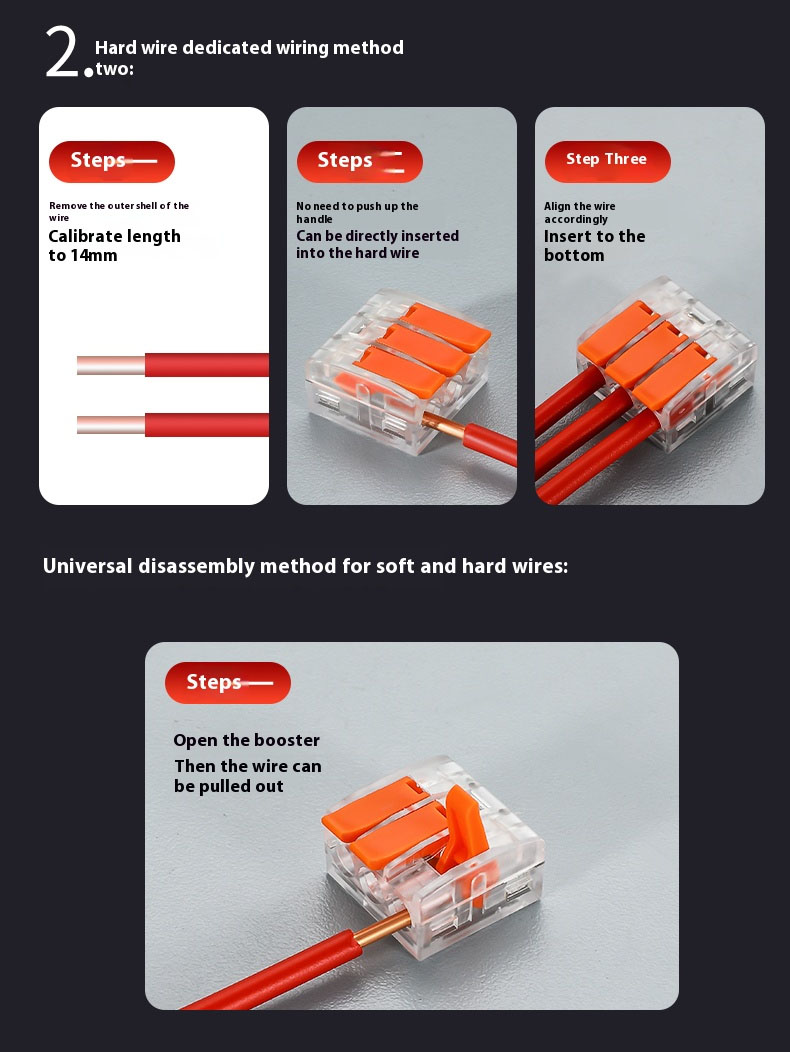 Fast Wire Cable Connectors | 1 in 1 out UTJ10-612G
