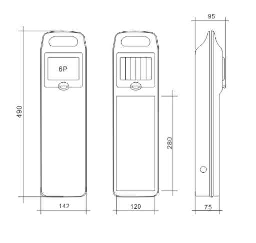 Portable mobile device plastic industrial portable socket box 490*142*75mm