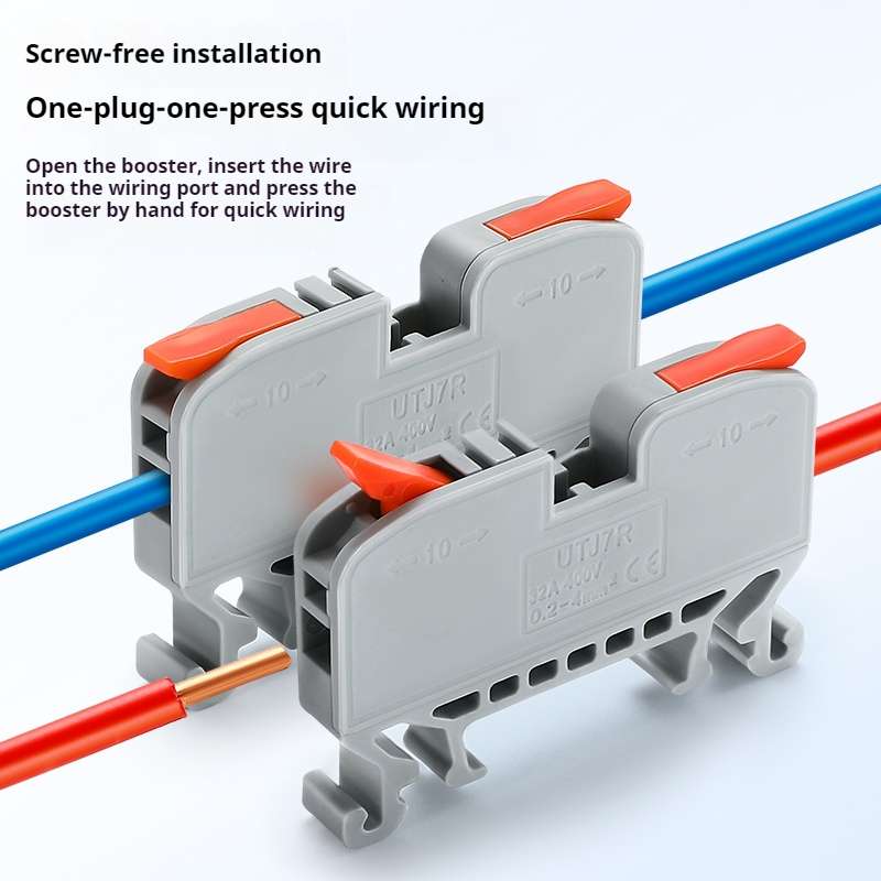 Fast Wire Cable Connectors 1 in 1 out UTJ7R orange