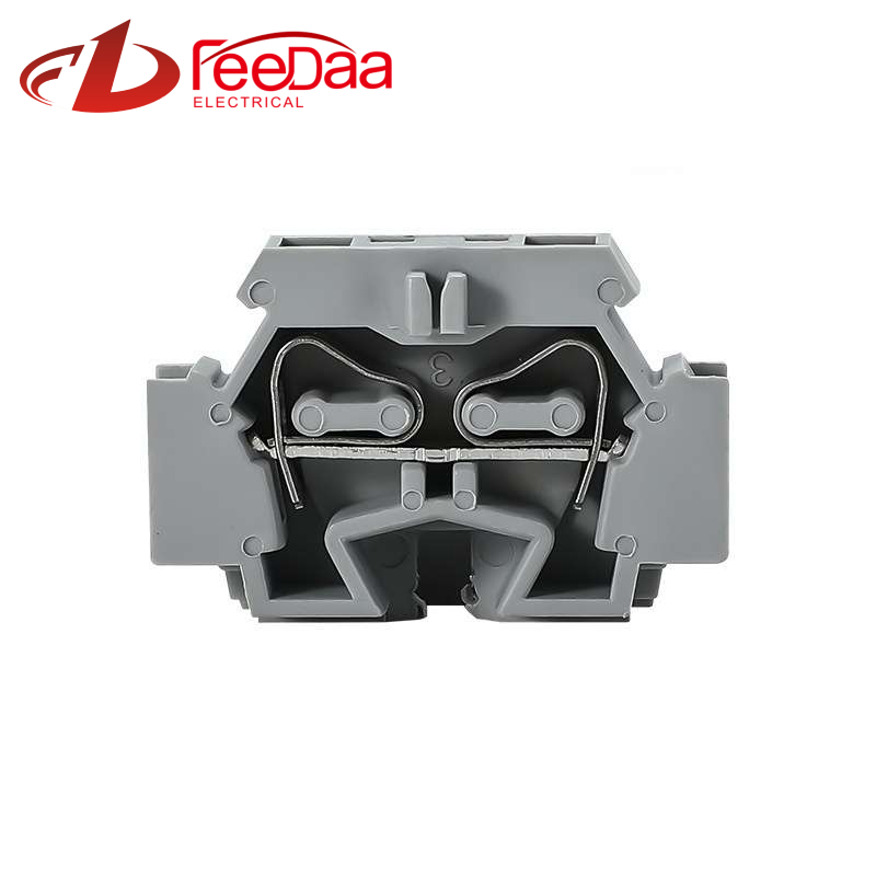 Gray UTJ17-262 Spring Clamp Terminal Block DIN Rail Wire Connector Multicolor Electrical Terminal 0.08-4mm²