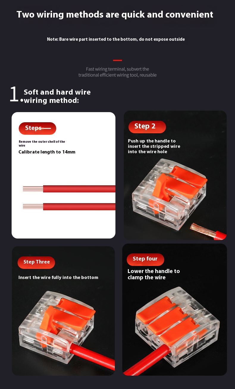 Fast Wire Cable Connectors | 1 in 1 out UTJ10-612
