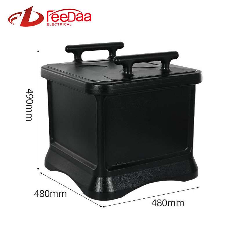 490*480*480mm black Tailor-Made Blow Molded Enclosure for Electrical Components | Fits Circuit Breakers & Heavy-Duty Sockets | Weatherproof Portable Box