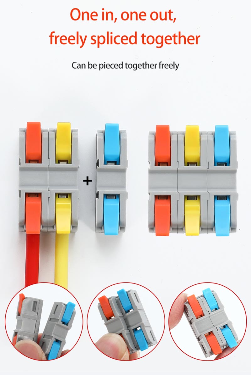 Fast Wire Cable Connectors 3 in 3 out PCT-5233G Fast Wire Cable Connectors 3 in 3 out PCT-5233G