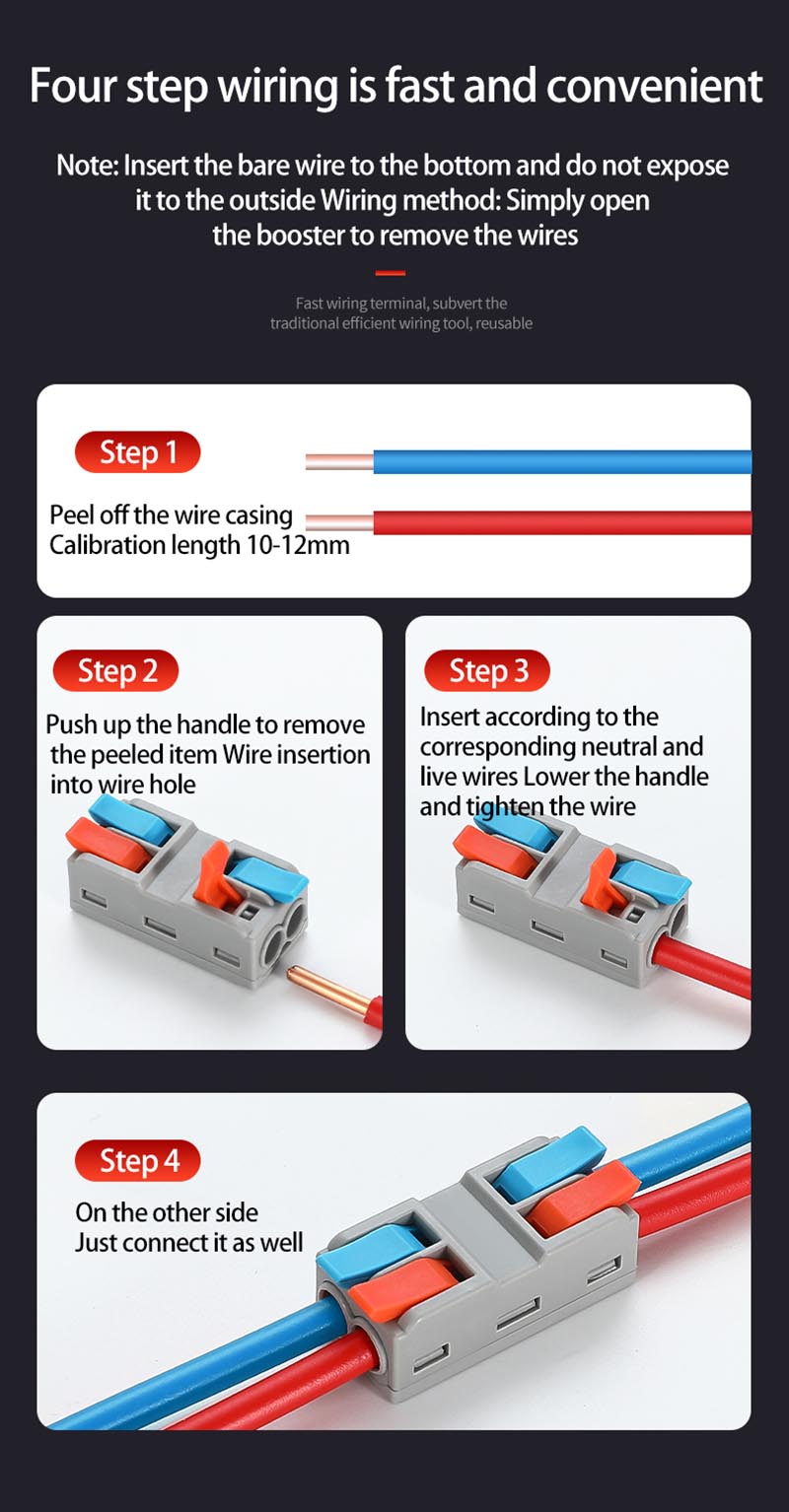 Fast Wire Cable Connectors 3 in 3 out PCT-5233G Fast Wire Cable Connectors 3 in 3 out PCT-5233G