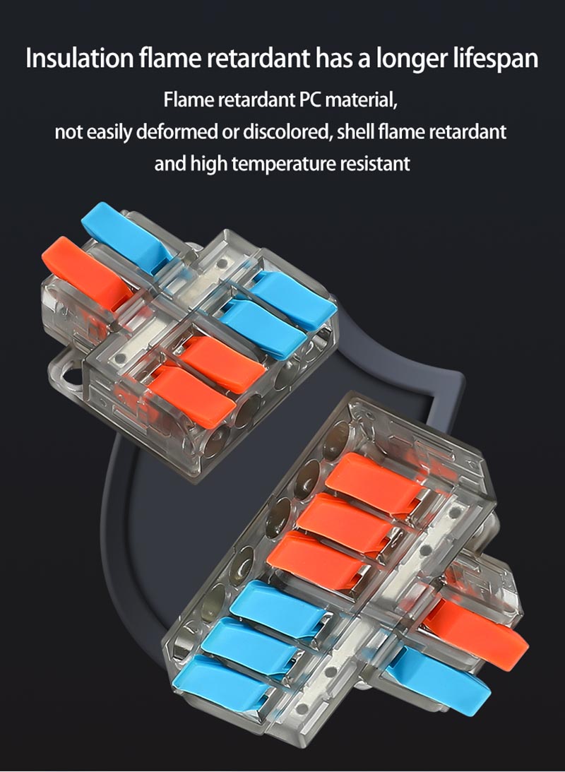 Fast Wire Cable Connectors 2 in 6 out PCT-5226 Fast Wire Cable Connectors 2 in 6 out PCT-5226