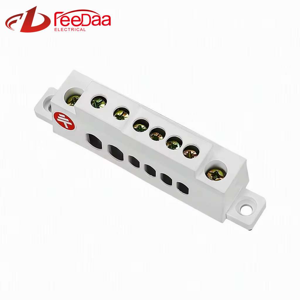 TCL Type Insulated Copper Busbar, Neutral Earth Bar, Thickened Copper Terminal Block for Distribution Box, High Current Wiring Bar